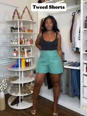 #tweedshorts #shorts #highwaistedshorts #fashiontiktok #goingout 