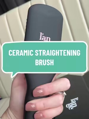 This ceramic straightening brush is such a great deal right now 🔥 @langehair #straighteningbrush #straightener #langehairtools 