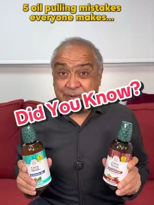 5 oil pulling mistakes almost everyone makes—and #4 is why most people quit too soon. 🥥 #OilPulling #GuruNanda #OralCare #DentalTips 