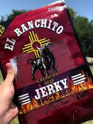 Viral Spicy Red Jerky 6oz 🔥  #elranchitojerky #fyp #carneseca #beefjerky 