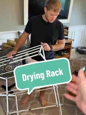 He finally got it @L I V O #dryingrack 