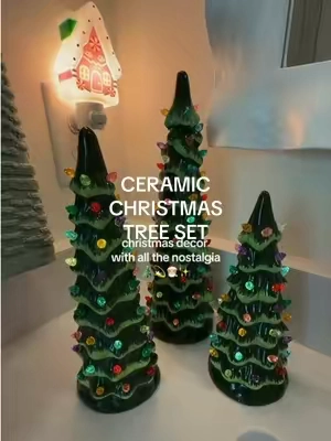 The prettiest nostalgic Christmas decor 🎄 These ceramic Christmas trees have that classic vintage look that instantly makes a space feel cozy and festive. The set of three is perfect for a mantel, entryway table, bathroom, shelf, or Christmas village setup, and they’re such an easy way to add that traditional Christmas feel without doing too much. Definitely the kind of holiday decor that looks like something you’ll pull out every year. #christmasdecor #nostalgicchristmas #christmasnostalgia #vintagechristmasdecor #decoratingforchristmas @Best Choice Products, Inc. 