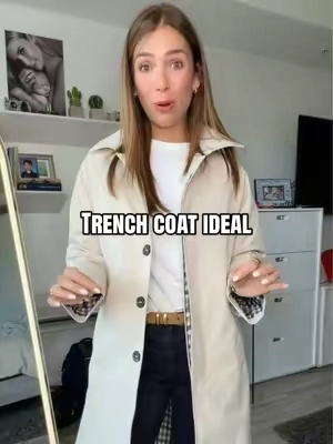 Estoy usando talla S ; es divino! La tela es espectacular para este clima #trenchcoat #trenchcoatoutfit #autumn #TikTokshopbacktoschool #womensfashion 