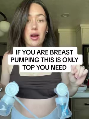 All the other pumping bras I have tried get loose and sag and end up not holding my pump flanges in place. If you like using a spectra or another pump alike, this crop top is an absolute must #postpartum #breastpump #exclusivelypumping #breastfeedingjourney 