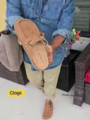 Suede clog shoes  #mules #fypシ #suedeshoes  #foryoupage #clogs  suade fashion clogs shoe 