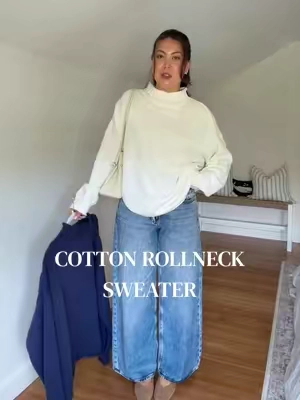 THIS IS SO GOOD 🥹🤍 60% cotton and nearly identical to the expensive version! 5’2 wearing a size large 