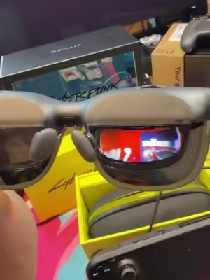 Wow! These are absolutely crazy limited edition glasses you have to see to believe! #cyberpunk2077viture XR AR Glasses! Must see! #morekahlagaming #tiktokshopcreatorpicks @VITURE US 