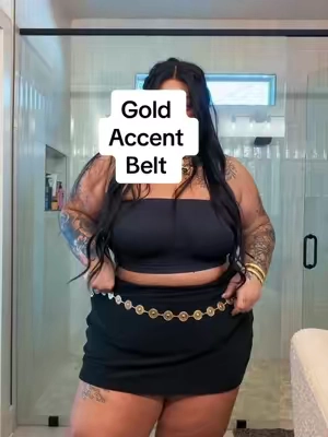 Accessory for my plus size girlies ✨ @Bloomchic #belt #goldaccessories #plussizefashion #TikTokshopbacktoschool 