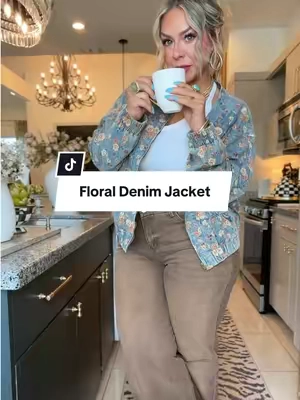 Replying to @Mayra Cortez giving free human without the price tag🍂🤎 so light & comfy too @CHOUYATOU @Chouyatou_US #floraljacket #denimjacket #falljacket #falloutfit 
