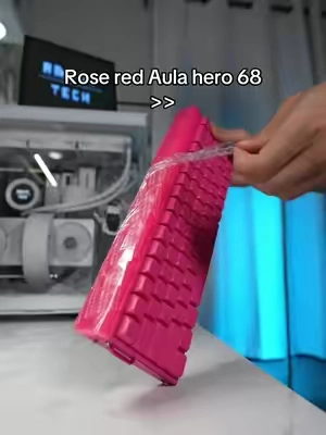 Color is so beautiful #keyboard #rose #red #aula #hero68 