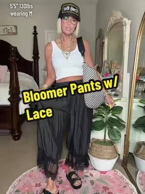 Bloomer Pants w/Lace #bloomers #bloomerpants #pants #fallfashion #womensfashion 