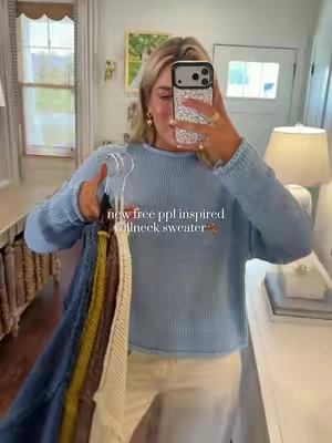 Might just be my highest quality sweater find to date! 60% cotton and SO SOFT!!😍 the perfect layering sweater for fall that you're going to want multiple colors of!🤍 wearing size M! #fallfashion #lookforless #pinterestoutfit #boujeeonabudget #oldmoneyaesthetic 