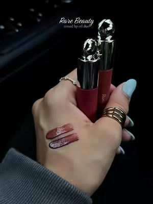 these swatch tints stayed on my hand all day after filming this 😅 @Rare Beauty #rarebeauty #rarebeautylipoil #lipoil #tintedlipoil #liptint
