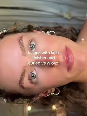 u can’t tell me u can’t c the difference #lashes #lashfinisher 