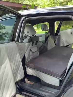 The backseat dog bed from ruff liner gives your dog more comfort and traction! 
