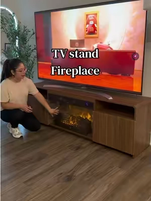 #tvstand#fireplace #livingroomdecor #homedecor #furniture @Amerlife US 