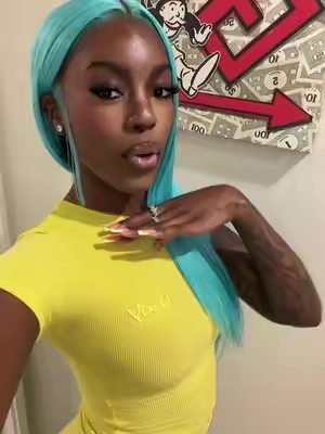 sheeshhh #fyp #trending #tealhair #sharichavonne #viral 