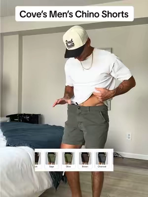 Every single dude needs at least 1 pair of these Cove Chino Shorts in their wardrobe #menswardrobe #mensstyle #chinoshorts #chinos #mensshorts 