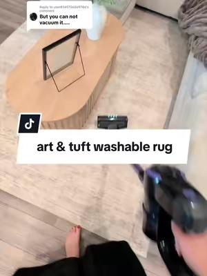 Replying to @user8149706569746 Finally, a washable rug you can actually vacuum 🙌🏼🤎 The Art & Tuft washable rug gives you that elevated, cozy look without making everyday messes a whole production. Easy to vacuum, machine washable, and made for real life with kids. 🤌🏼 #washablerug #arearug #livingroomrug #livingroomdecor #homedecor @Art&Tuft Rugs 
