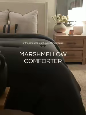 The marshmallow comforter finally comes in our favorite color 🖤 @Mellow Sleep  #MellowBedding #MarshmallowComforter #BlackBedding #CozyBedroom #TikTokShopFinds