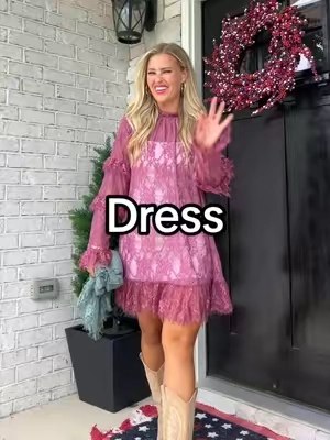 A sheer lace dress that’s elegant enough to be for baby showers, a girls night out, so many things! #lacedress #sheerdress #womensdresses #elegantdress #bohodress 