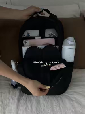 Large version is finally here🤌🏻👩🏼‍💻 Perfect bag for uni/ work/ commute  #backpack #bagsmartbackpack #bagsmart #backpackforschool #backpackforcollege 