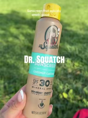 Mineral spray sunscreen ☀️ #sunscreen #drsquatch #boymom 