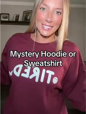 These sweatshirts are so much fun  ! I had to go ahead and order another one ! #mysteryhoodie #sweatshirts #mysterysweatshirt #fallfinds #mysterybox 