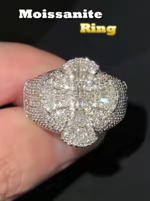 New Cross Moissanite Ring spendless and get more!#crossring #chritiantiktok#delzzad #moissanitejewelry #TikTokshopbacktoschool #moissanite #moissanitering #14kgold #chunkyring #viraltiktok #2026trend #giftguide #menring #menjewelry #sparkleandshine #nontarnish