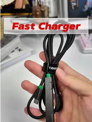 POV: Your charging cable also doubles as a phone stand. ⚡️📱 It supports up to 240W fast charging, the 90° connector stays out of the way while gaming, and the built-in metal stand works in both portrait and landscape. One cable, way more useful. #ChargingCable #PhoneStand #240WCharging #TechFinds #phoneaccessories