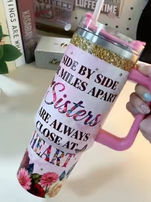 this is the cutest Tumblr perfect for a gift for your sister. It comes in many sizes. It can be used for hot or cold beverages. With a beautiful message for your sister. Click the car to get yours. #Tumbler#GiftForSister#GiftIdea#MothersDayGift#TikTokshopbacktoschool