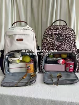 Don't pause on this leopard deal! One bag does it all – laptop, lunch, bottle. Padded straps, anti-theft, waterproof. Sale won't wait – click!#backtoschool #TikTokshopbacktoschool #lovevook #backpack #lunchbag 