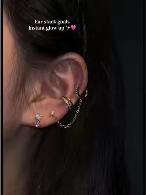 #jewelry #piercing #earrings #stackable #dainty 