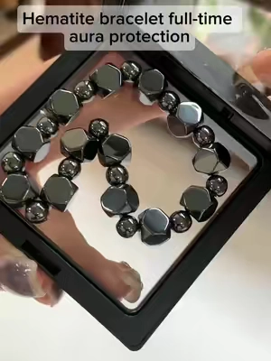 Hematite bracelet full-time aura protection#tiktokshopsummersale#TikTokshopbacktoschool#bracelets#protection
