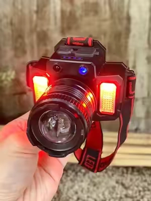 Linterna frontal LED, linterna frontal impermeable rechargeable por USB para exploracion, camping al aire libre. Muy bonita recomendada #led #flashlight #lights #headlamp #tools