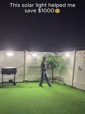 Save your electricity bills 💸💸💸#backyardupgrade #Daphino #homemakeover #solarlights #outdoorlighting 
