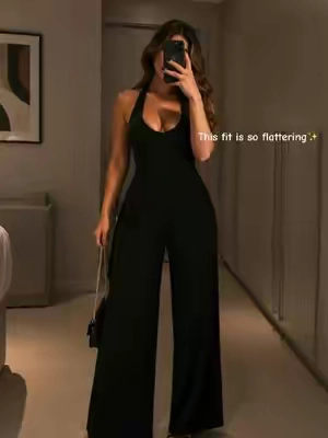 🖤#jumpsuit #womenfashion #tiktokshopmademebuyit #sportlightfinds #fyp 