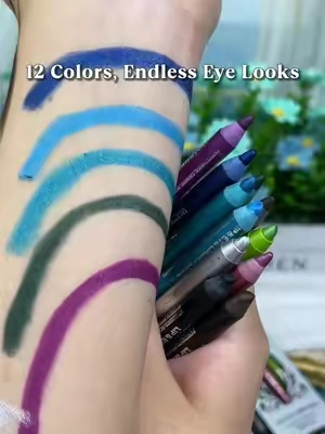 The 12-Color Eyeliner Set That Made Me Stop Using Only Black❤️‍🔥❤️‍🔥👇#ColorfulEyeliner #EyelinerSet #MakeupTok #EyeMakeup #BeautyMustHave