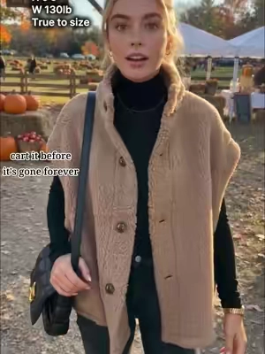 This sherpa vest is the cozy fall find I’m actually obsessed with 🤎 So soft, so easy to layer, and it makes every outfit look expensive. #sherpavest #fallfashion #cozyoutfit #layeringessentials #tiktokmademebuyit