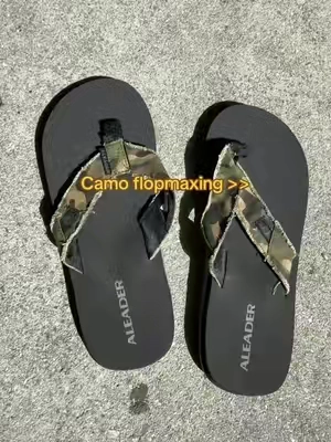 They got up to size 13 rn #flipflops #mensfashionwear #beachstyle #beachfit #camo 