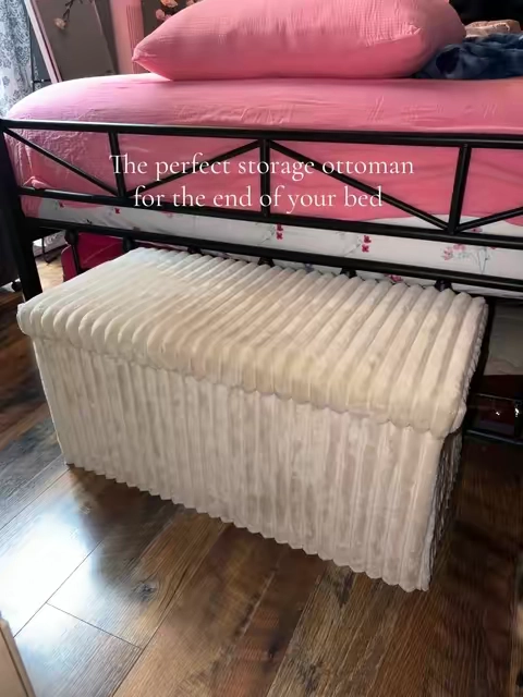 Cute storage ottoman ✨ #storageottoman #ottoman #tiktokshopcreatorpicks 