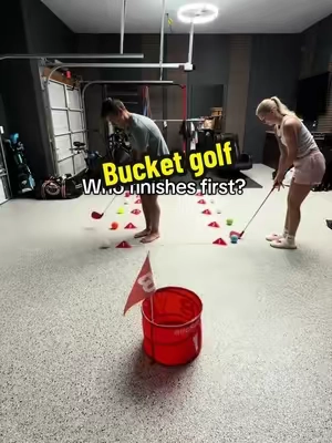 Who’s gonna finish first? #bucketgolf #golfgame 