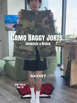 Tuff camo jorts  #mnml #baggyshorts #camo 
