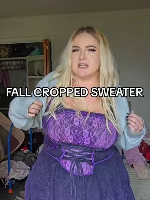 legit so cozy without the commitment of a whole sweatshirt ✨ #plussizesweaters #croppedsweater #fallfashiontrends #cozysweatshirt #TikTokshopbacktoschool  fall sweater
 fall fashion plus size
 cropped sweater plus size
