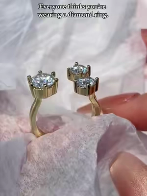 Everyone thinks you're wearing a diamond ring #moissanite #jewelry #ring #backtoschoolshopping #affordablefashion 