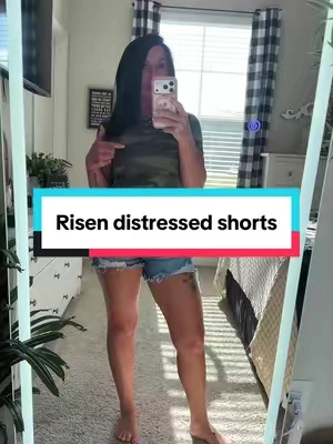 The denim shorts you’ll reach for ALL summer. 👖☀️ These Risen shorts have that lived-in wash, distressed details + raw hem that makes even a basic tank and sandals look put together. #denimshorts #risenshorts #jeanshorts #tiktokbacktoschool 