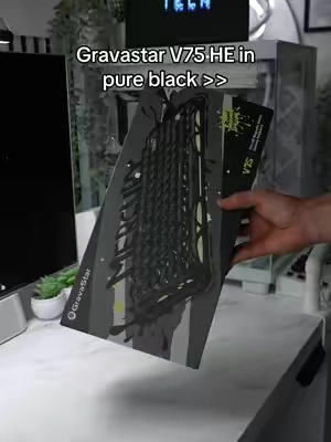 On sale too btw #gravastar #v75 #black #allblack #keyboard 