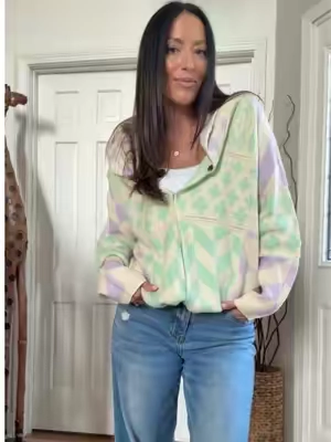 Fall prep and stocking up on these cardigans. Obsessed. The geometric design. The versatility. Every color GORGEOUS. 