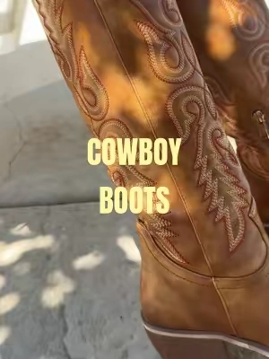 The BOOTS 🤠🤎 I’m obsessed with the tall fit, the gorgeous embroidery + that perfectly worn-in brown. These instantly make the entire outfit and I already know I’m wearing them ALL fall. #CowboyBoots #TikTokshopbacktoschool #FallFashion #TikTokShopFinds #BackToSchool   