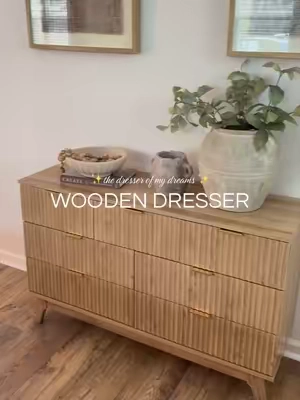 The dresser that makes the whole room look instantly more put together 🤎 #homedecor #dresserfind #bedroominspo #homefinds #organicmodernhome 